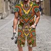 Chándales para hombres Conjunto de camiseta Harajuku Hip-hop Street Impreso en 3D Ropa deportiva de verano Playa de lujo Manga corta Tops casuales Traje divertido O Cuello