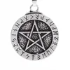 Hänge halsband utsökt stor rune nordisk choker viking pentagram smycken halsband wiccan pagan norse1256d