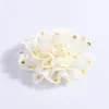 Decorative Flowers 30PCS 10cm Big Chiffon For Wedding Embellishment Fabric With Gold Dot Festive & Party Supplies