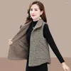 Gilets pour femmes Mode hiver granulaire velours plaid coton gilet gilet topdeux côtés portant une veste chaude épaissie manteau femme