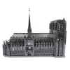 Casa de boneca acessórios 3d quebra-cabeça de metal alta qualidade notre dame de paris modelo adulto difícil construção diy quebra-cabeças brinquedos 231019