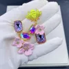 Halskette Ohrringe Set Vintage Blumenbienen Exquisit