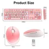 Keyboard Mouse Combos 2 4G Wireless Silent Gaming And Round keycap For Macbook PC Gamer Computer Laptop 231019