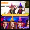 Halloween Toys Halloween Glowing Witch Hat LED Lights Halloween Decoration For Kids Party Cap Props Supplies Outdoor Tree Hanging DIY Ornaments 231019