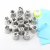 Cake Tools 19 Pcs Russian Cupcake Stainless Steel Christmas Tree Icing Piping Tips Pastry Bag Nozzles Coupler Cream Decorating 231018