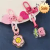 Kawaii dos desenhos animados animal chaveiro doce bonito flor borboleta doces kering com sino coração placa pendente geléia saco acessório