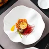 Tallrikar kreativa keramiska vita formade skal maträtt hem sallad skål porslin soppplatta bestick kök köksredskap