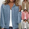 Vestes pour femmes 2023 automne et hiver manteau en peluche à manches longues en jacquard à capuche décontracté