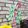 Panneau néon LED en Silicone flexible pour bonbons de noël, lumières murales décoratives polyvalentes, alimentées par USB, vert rouge, 1 pièce