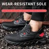 Dress Shoes Anti Smash Steel Toe Safety Men Puncture Proof Work Boots Light Breathable sneaker Comfortable WearResistant Man 231019