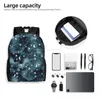 Backpack School Bag 15 Inch Laptop Casual Shoulder Bagpack Travel Star Moon Starry Sky Mochila