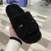 Designer Men's and Women's Slippers Sandals Fashionable Artificial Lamb Fur Flat Slippers Autumn and Winter Leather Outdoor Slippers