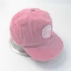 Модная брендовая бейсболка Snapback на заказ, весна-осень, детская розовая вельветовая шапка