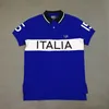 Designer Polos passar storleken på italiensk högkvalitativ 100% ren bomulls italia-mäns kortärmad t-shirt med broderi tech312m