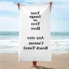 Couverture personnalisée Grande serviette de plage Serviette de bain en microfibre Tapis de yoga absorbant Couvertures de fibres superfines en plein air Voyage Terry Towell 70x1 Gqeh