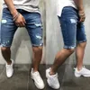 Mens denim Chino Shorts Super Stretch Skinny Slim Summer Half Pant Casual Cargo Jeans för Men287T