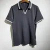 Erkek Polos En Kalite High Street V yaka polo gömlek Sıradan çok yönlü tees büyük boy tişört sokak mahsulleri giysi giysileri