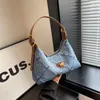 Shoulder Bags Retro Women's Fashion Denim High Sense Ladys Quilted Versatile Handbags Female Butterfly Simplicity Crossbody Bag