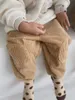 ズボンカジュアルな幼児の男の子の女の子のズボンパンツキッズファッションの子供のためのコルドゥロイ長い231018