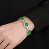 Bileklik Springlady 10 12mm Oval Kesim Laboratuar Ruby Emerald Gemstone Moda Kişilik Kadınlar İçin Mücevher Yıldönümü Hediyeleri