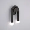 Lampes murales Nordic LED Lumière Moderne Simple Noir Luminaire Créatif Salon Salle De Bain Chevet Décor À La Maison Appliques Intérieures Lampe