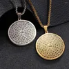 Anhänger Halsketten Vintage Edelstahl Buddha Platte Schrift Shurangama Mantra Herren Religiöse Wünsche Amulett Party Schmuck