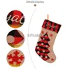 Weihnachtsdekorationen Neue Weihnachtsstrümpfe Stoff Weihnachtsmann Socken Geschenke Kinder Süßigkeitentüten Schneemann Hirschtaschen zum Aufhängen von Weihnachtsbäumen zur Feier des Ne