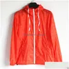 Mensjackor Summer Jacket Män kvinnor Colorf Reflective Skin Coat Night Running Quick Dry Sportswear Cycling Coats Sun Protection Dr