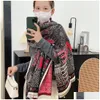 Luxury Esigner Cashmere Scarf Winter Women Long Fashion Classic Letter Printed Big Plaid Shawls 65x180cm Drop Delivery