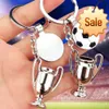 New Metal Key -Key Chain Creative Pinging Football Key Chain Trophy Model