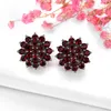 Stud Natural Red Garnet S925 Silver Stud örhängen Kvinnor 3.5 Karat äkta granat Original Design Anniversary Engagemang Gåvor 231018