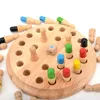 Autres jouets Enfants Enfants Memory Match Stick Échecs en bois Chess Checkers Board Game Family Party Game Puzzle Bébé Jouets éducatifs 231019