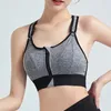 Yoga-outfit Dames Sport-bh's Panty's Hoge sterkte sportvest Ritssluiting aan de voorkant Verstelbare riem Schokbestendig Gym Fitness Atletische beha