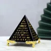 Konst och hantverk Egypten Crystal Obsidian Pyramid Model Natural Energy Healing Feng Shui Home Decor vardagsrum Dekoration Pappersvikt 231017