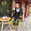 Suits Boys Suit Wedding Tuxedo 3 Piece Beige Jacket Pants Vest Kids Custom Blazer Set Slim Fit Outfit Fashion conjuntos de blazer 231019