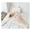 Blankets Korean Style Autumn Winter Stroller Baby Blanket Cartoon Thickened Warm Quilt Sleeping Bag Kids Straps Bebes