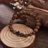 Bracelet croisé Vintage à brins de perles pour femmes et hommes, en bois d'hématite, perles extensibles, bijoux de fête Yaga, cadeau 224V