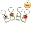 Mode charme Sport balle porte-clés peinture métal décapsuleur basket-ball Football porte-clés voiture sac pendentif fête souvenirs cadeaux