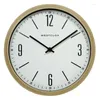 Wall Clocks Quartz Accuracy 10" Easy To Read Blonde Woodgrain Finish Clock 32886O