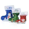 Christmas Decorations 10 Christmas zipper gift bags socks boots Santa Claus snowman resin candy bags New Year's party Christmas packaging decoration x1019