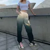 Calças femininas bonito 3d cão impressão sweatpants mulheres baggy primavera perna larga suor corredores streetwear calças de cintura alta