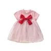 Mädchen Kleider Kleinkind Baby Kleidung Prinzessin Kleid Kurzarm Infant Süße Mode Sommer Mesh Tüll