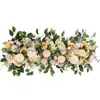 Couronnes de fleurs décoratives pivoines en soie artificielle haut de gamme fournitures d'arrangement de rangée de fleurs de roses pour toile de fond d'arc de mariage Centerpiec Dhjob