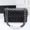 10A Top Tier Quality Jumbo Double Flap Bag Bag Designer 25cm Caviar Caviar Caviar Classic All Black Pres