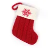 18x14cm Christmas Stocking Stocking Choques Red Snowflake Alphabet 26 Lettres de Noël Pendants Pendants Ornements de Noël Décorations pour la fête de vacances en famille Gift 2023 DH