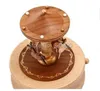 Decorative Objects Figurines Beautiful Wood Material Carousel Music Box Creative birthday gift Clockwork Top grade Music Box Christmas gift 231019