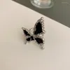 Bagues de cluster 2023 Corée du Sud Simple Black Butterfly Bague Mode Tempérament Multifonctionnel Ouvert Bijoux pour Femmes En Gros