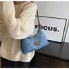 Shoulder Bags Retro Women's Fashion Denim High Sense Ladys Quilted Versatile Handbags Female Butterfly Simplicity Crossbody Bag