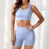 Ensembles actifs 2 pièces pour femmes, ensemble de Yoga sans couture, tenues, short de sport, soutien-gorge, vêtements d'entraînement, vêtements de Fitness