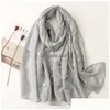 Schals Plain Glitter Viskose Schal Schal Dame Hohe Qualität Falten Wrap Pashmina Stola Bufandas Drop Lieferung Mode Accessoires H Dhdqa